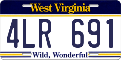 WV license plate 4LR691