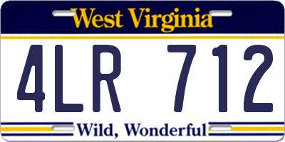 WV license plate 4LR712