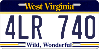 WV license plate 4LR740