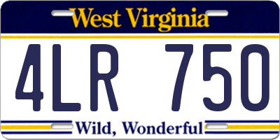 WV license plate 4LR750