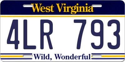 WV license plate 4LR793