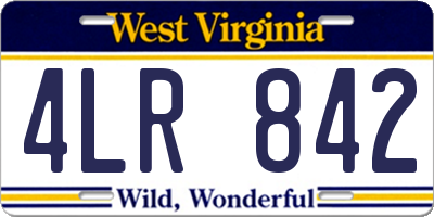 WV license plate 4LR842