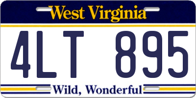 WV license plate 4LT895