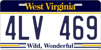 WV license plate 4LV469