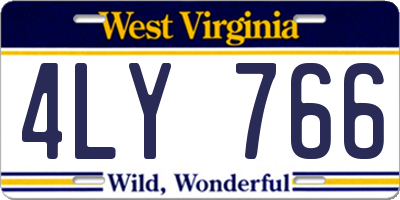 WV license plate 4LY766