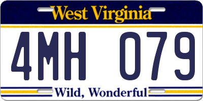 WV license plate 4MH079