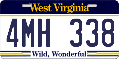 WV license plate 4MH338