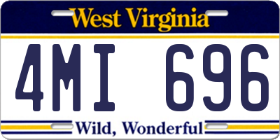 WV license plate 4MI696