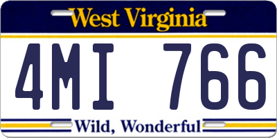 WV license plate 4MI766