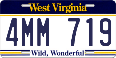 WV license plate 4MM719