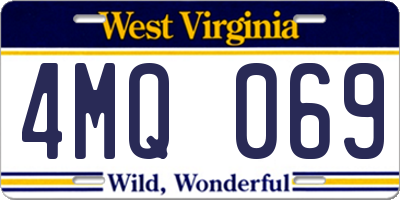 WV license plate 4MQ069