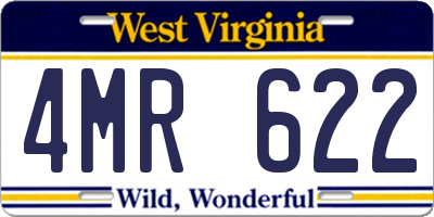 WV license plate 4MR622