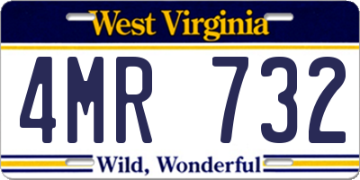 WV license plate 4MR732