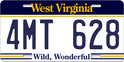 WV license plate 4MT628
