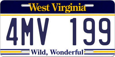 WV license plate 4MV199