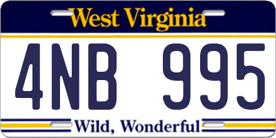 WV license plate 4NB995