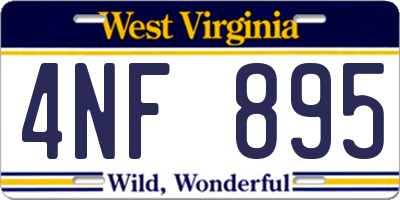 WV license plate 4NF895