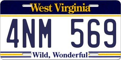 WV license plate 4NM569