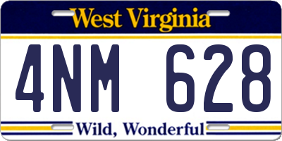 WV license plate 4NM628