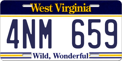 WV license plate 4NM659