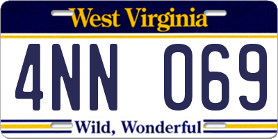 WV license plate 4NN069