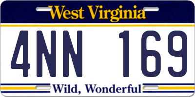 WV license plate 4NN169