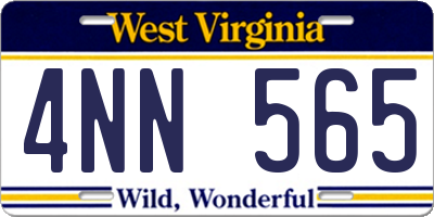 WV license plate 4NN565