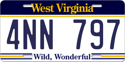 WV license plate 4NN797