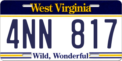 WV license plate 4NN817