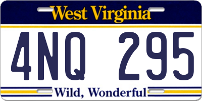 WV license plate 4NQ295