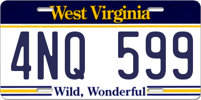 WV license plate 4NQ599