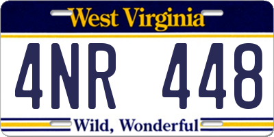 WV license plate 4NR448