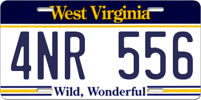WV license plate 4NR556