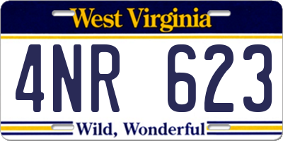 WV license plate 4NR623
