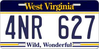 WV license plate 4NR627