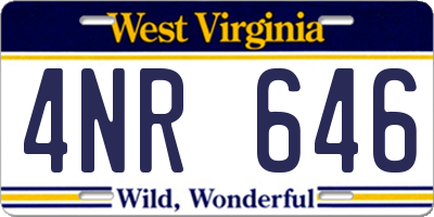 WV license plate 4NR646