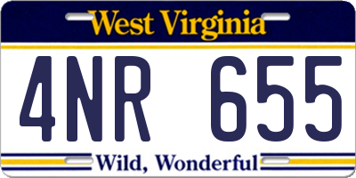 WV license plate 4NR655
