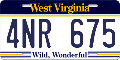 WV license plate 4NR675