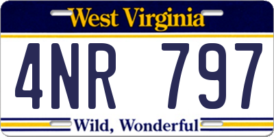 WV license plate 4NR797