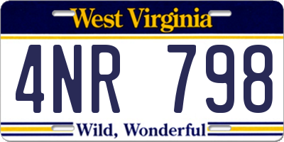WV license plate 4NR798