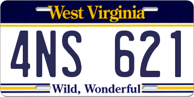 WV license plate 4NS621