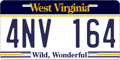 WV license plate 4NV164