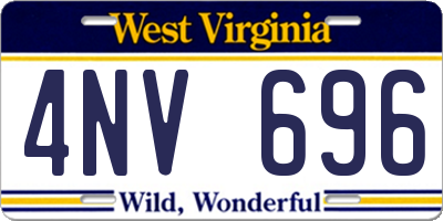 WV license plate 4NV696