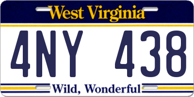 WV license plate 4NY438
