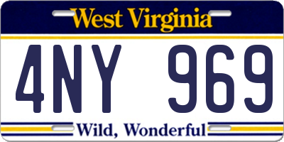 WV license plate 4NY969