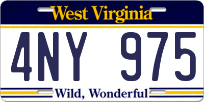 WV license plate 4NY975
