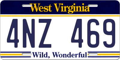 WV license plate 4NZ469