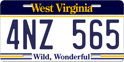 WV license plate 4NZ565