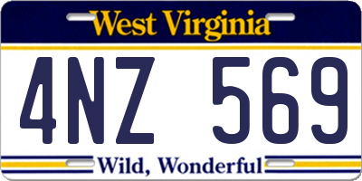 WV license plate 4NZ569