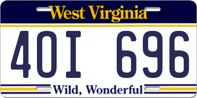 WV license plate 4OI696